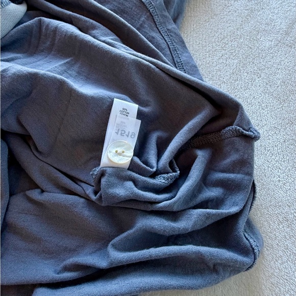 Cosabella Gray/Blue Button Down Lounge Small PajamaTop Sleepwear CozyVibes - Picture 4 of 6